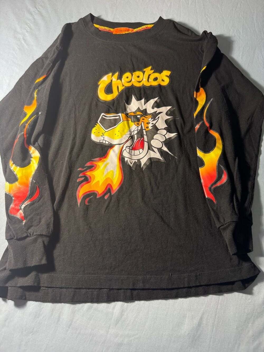 Forever 21 Cheetos Flamin Hot Long Sleeve Size S Black